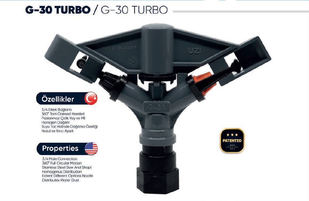 Karbir G-30 Turbo · Rotating sprinkler