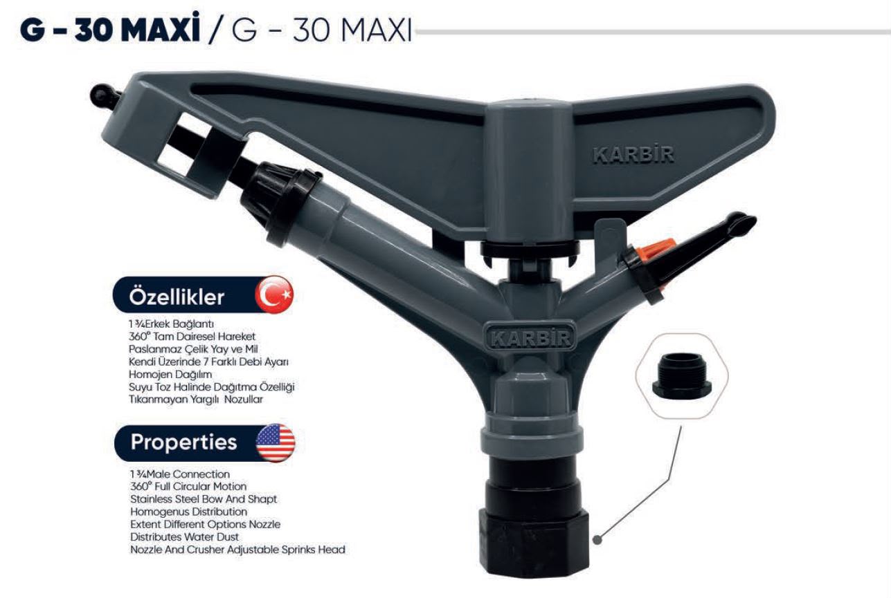 Karbir G-30 Maxi 1¾″ · Rotating sprinkler